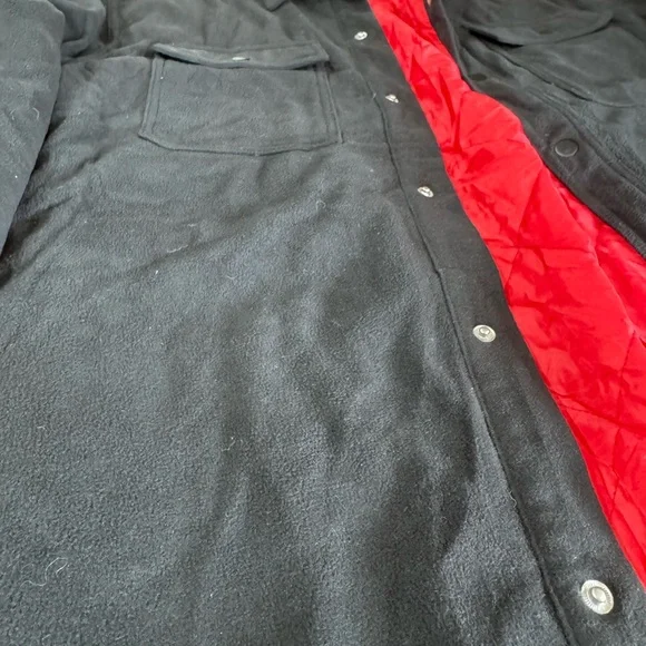 Volcom XL Black Shirt Jacket with Red Lining - Picture 6 of 7
